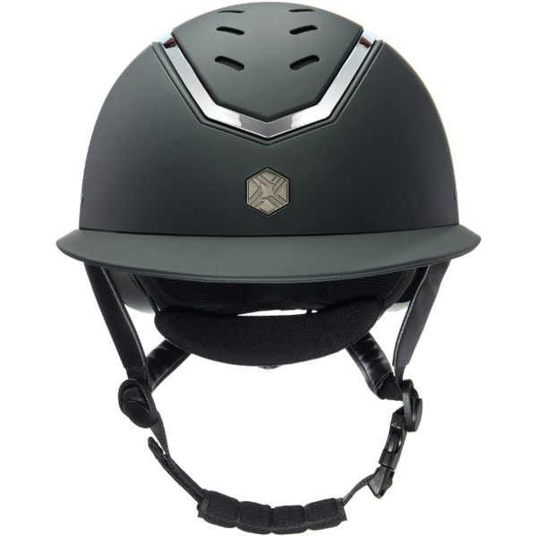 2025 Charles Owen Kylo Wide Peak Riding Helm KYLOW - Black Matte / Silver